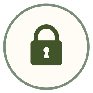 Lock icon in a circle